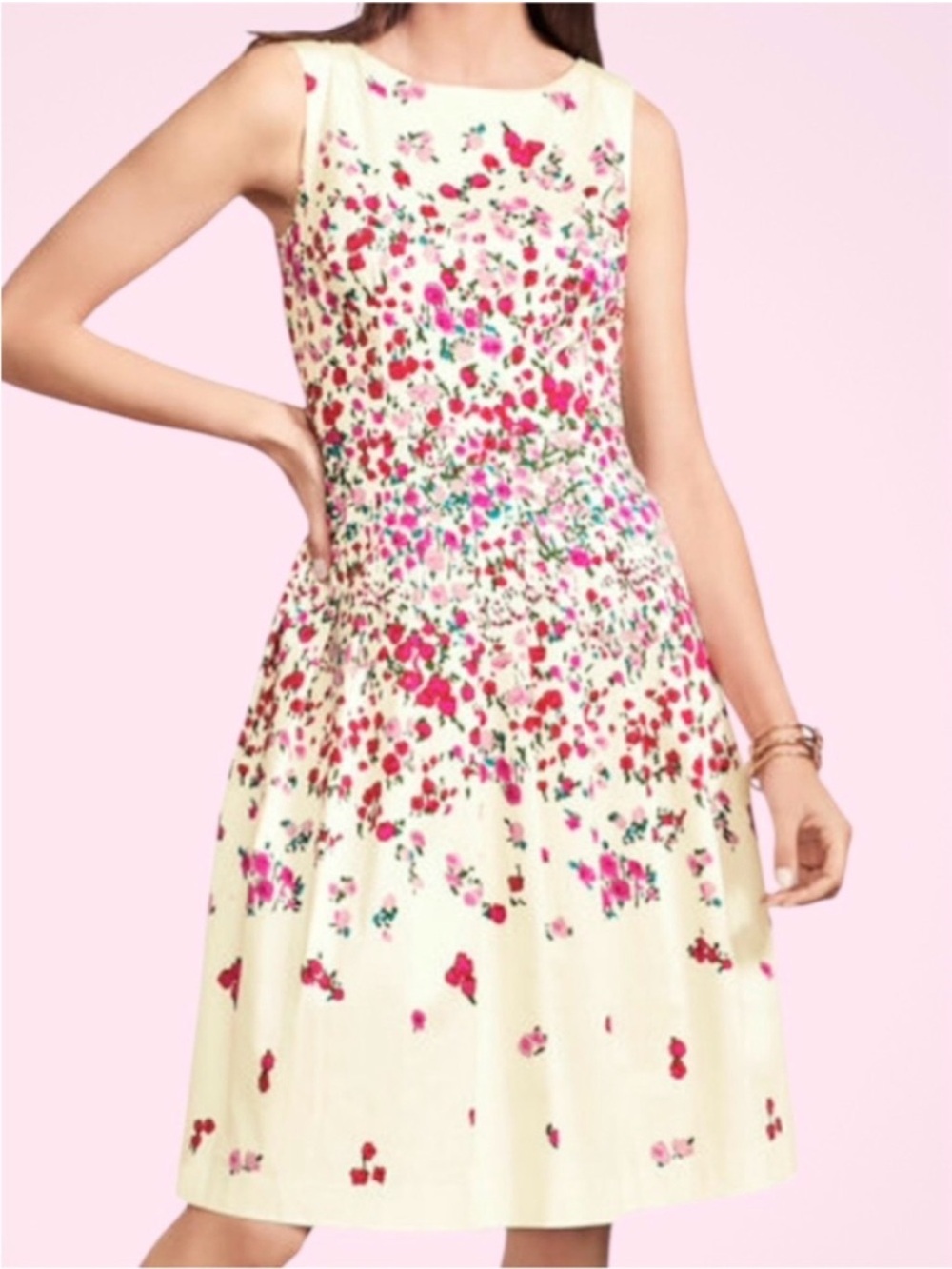 NWT Talbots RSVP Collection Rose Garden Fit & Flare Dress 2 Petite Retail $169